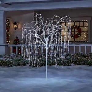7 ft. Twinkling LED Willow Tree Holiday Yard Decoration